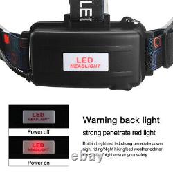 1-20X Super Bright Waterproof Head Torch Headlight LED USB Rechargeable Headlamp