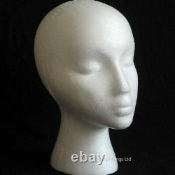 1/3/6/12/18 Female Polystyrene/Styrofoam Poly Mannequin Dummy Wigs Foam Head
