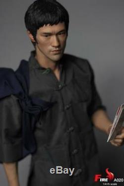 1/4 Bruce Lee figure with Two heads 18 Tall FIRE A020 Way of the Dragon USA