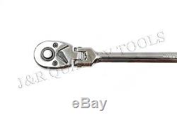 1/4 Drive x 11 Long Extra Long Flexible Head Ratchet Quick release