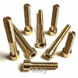 1/4 UNC Brass Socket Cap Head Screws Imperial Allen Hex Bolts Unified Coarse