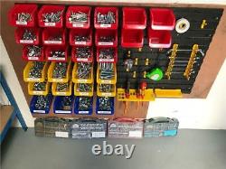 1,830 PIECE M8, M10, & M12 NUT + BOLT + WASHER WORKSHOP ASSORTMENT Plastic Bins