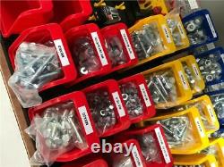 1,830 PIECE M8, M10, & M12 NUT + BOLT + WASHER WORKSHOP ASSORTMENT Plastic Bins