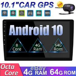 10.1 Android 10 2 DIN Car GPS Nav Radio Stereo Navi Head Unit DAB+OBD2 4G Wifi