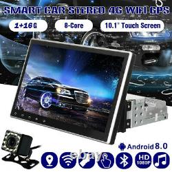 10.1 Android 8.0 Single DIN Car Radio Stereo GPS Head Unit SAT NAV WiFi FM MAP