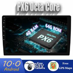 10.1'' PX6 Octa Core 4+64GB Car Radio GPS Head Unit Android 10.0 HDMI Universal