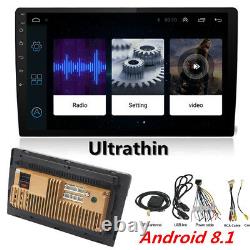 10.1 Thin Pad Touch Car Android 8.1 Stereo Radio 2DIN Head GPS Wifi Blueteeth