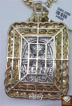 10K Yellow Gold Jesus Head Pharoah Charm Pendent 1.10CT Diamond Unique Design