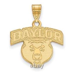 10k Yellow Gold Baylor University Bears Bruiser School Mascot Head Pendant