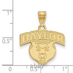 10k Yellow Gold Baylor University Bears Bruiser School Mascot Head Pendant