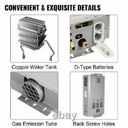 18L LPG Hot Water Heater Propane Gas Tankless Instant Boiler Shower Kit Portable