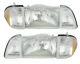 1987-1993 Ford Mustang Gt Lx Stock Headlights 6 Piece Set Amber Sides Sae/dot
