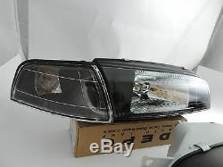1996 2001 Mitsubishi Lancer EVO 4 Black Head Lights Corner Mirage Headlights
