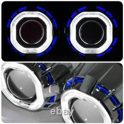 2.5 Bi Xenon Headlight Retrofit Ccfl Halo Square Blue White Hid 6K For Toyota