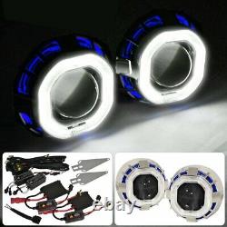 2.5 Bi Xenon Headlight Retrofit Ccfl Halo Square Blue White Hid 6K For Toyota