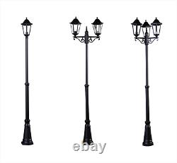 2.5m Victorian Outside Garden Patio Pathway Street Light Lamp Post Black Lights