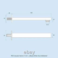 2 Dial 2 Way Square Concealed Thermostatic Mixer Valve Hand Held Shower Head