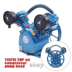 2 HP 2 Piston V-Type Twin Cylinder 1050rpm/min Air Compressor Pump Head Air Tool