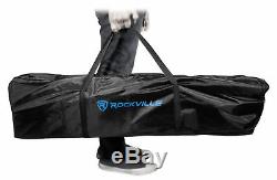 2 Rockville RTP32W Totem Moving Head Light Stands+Black+White Scrims+Carry Bags