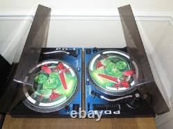 2 x Citronic PD-1 direct-drive DJ turntable with brand-new head PAIR