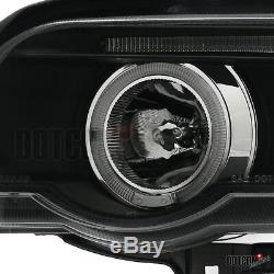 2001-2003 BMW E53 X5 Dual Halo LED Projector Headlights Black Head Lamps Pair