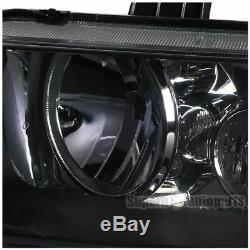 2004-2005 Acura TSX Sedan 4dr Projector Headlights Head Lamps Black