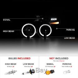 2004-2008 Ford F150 F-150 LOBO Black HALO LED Projector Head Light Lamp LH+RH