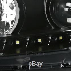 2005-2010 Pontiac G6 LED Projector Headlights Head Lamps Black Left+Right