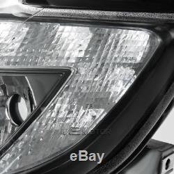 2007-2010 Ford Edge SUV Black LED Halo Rim Projector Headlights Head Lamps Pair