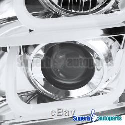 2007-2014 GMC Yukon Denali XL LED Halo Projector Headlights Clear Head Lamps