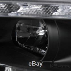 2010-2012 Ford Fusion Black LED Projector Headlights Head Lamps Pair