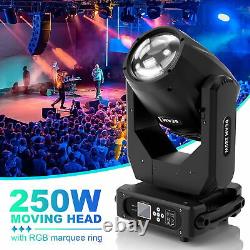 250W Zoom Stage Moving Head Beam Sharpy Effect Disco Light Prism Strobe DMX16Ch