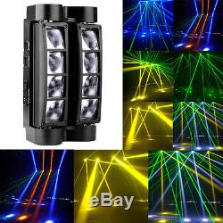 2PC 80W 8-LEDs RGBW LED Stage Spider Moving Lights Lighting Head DMX Disco Party