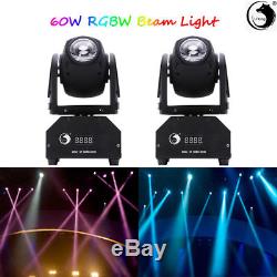 2PCS 60W DMX RGBW LED DJ Moving Head Stage Lighting Bar Beam Disco Party Lights