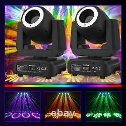 2PCS 80W Moving Head Light Rotatable Gobo Beam Light Aperture Effect Wedding DJ