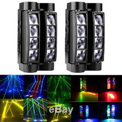 2PCS 8x10W RGBW LED Spider Beam Moving Head Stage Lighting Disco DJ Party Light