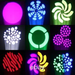 2PCS LED Moving Head Stage Lighting Disco DJ DMX Beam RGBW Gobo Spot Light UK