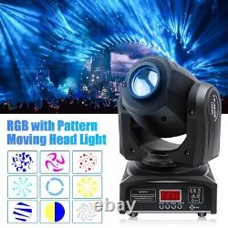 2PCS LED Moving Head Stage Lighting Disco DJ DMX Beam RGBW Gobo Spot Light UK