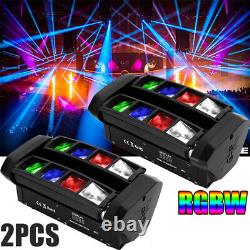 2Pcs 180W LED Spider Moving Head Stage Lighting RGBW Beam DMX Party DJ Light