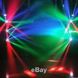 2Pcs RGBW DJ Spider Moving Head Stage Lighting 80w Beam LED Disco Party Lights