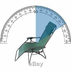 2Pcs Reclining Sun Lounger Outdoor Garden Patio Gravity Chair Adjustable Head