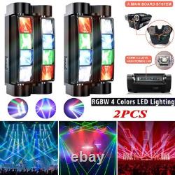 2X 120W Stage Light LED Spider Moving Head RGBW Beam Party Disco Lights Show DMX