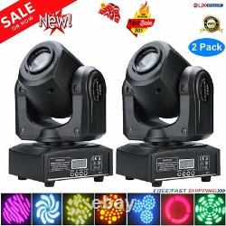 2x 60W RGBW Stage Lighting Spot GOBO LED Moving Head DMX512 Disco DJ Party Light