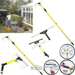 3.5m Telescopic Window Cleaner Brush Squeegee Extendable Head New