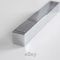 300mm Ceiling Square Mixer Shower Ultra Thin Head Bathroom Chrome Valve Set