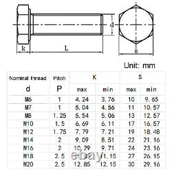 304 Stainless Steel Hex Head Bolts Cap Hollow Screws M4 M5 M6 M8 M10 M12 M14 M16