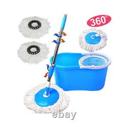 360 Degree Spinning Mop Bucket Home Cleaner Cleaning With Two Spin Mop Heads