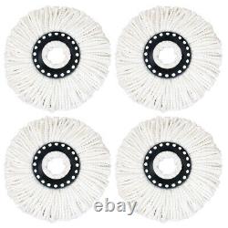 4 x Replacement Spin Mop Heads Microfober for 360° Rotating Spin Mop Extra Mop