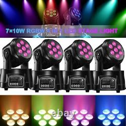 4PCS 105W RGBW Beam Moving Head Stage Lighting LED Wash DJ DMX Disco Party Lamp