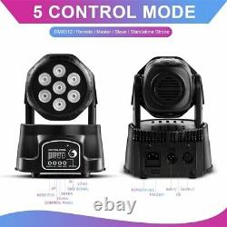 4PCS 105W RGBW Beam Moving Head Stage Lighting LED Wash DJ DMX Disco Party Lamp